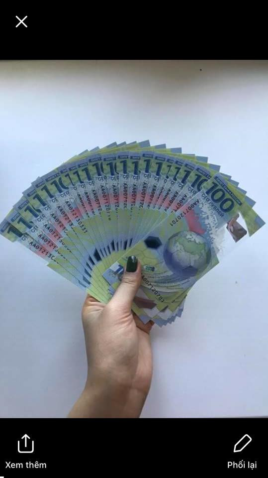 Như đã biết, nhân lần đầu được tổ chức lễ hội bóng đá lớn nhất hành tinh World Cup 2018, ngân hàng Liên bang Nga đã phát hành tờ tiền mệnh giá 100 Ruble được in đặc biệt. Số lượng tiền được phát hành lần này lên tới 2 triệu tờ.