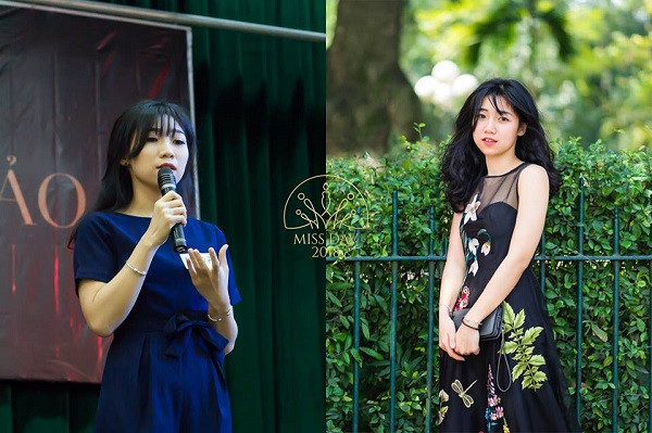 Dịu dàng và duyên dáng, Hoàng Lê Mỹ Uyên - TA42C chắc chắn sẽ khiến nhiều nam sinh tại trường phải truy tìm 'infor' để kết bạn làm quen. Hy vọng, Mỹ Uyên sẽ chinh phục được BKG để dành giải cao nhất trong mùa Miss DAV 2018.