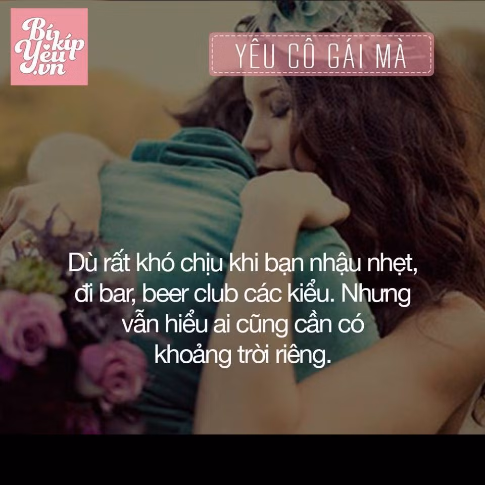 Dù rất khó chịu về việc bạn nhậu nhẹt hay đi bar nhưng họ vẫn hiểu đó là sở thích hoặc công việc bạn phải làm. Ảnh: Bí Kíp Yêu.