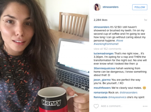 Sở hữu trang cá nhân với hơn 100.000 lượt theo dõi, cô nàng người mẫu Stina Sanders. luôn thu hút được sự quan tâm của dân mạng mỗi lần cô nàng đăng hình.