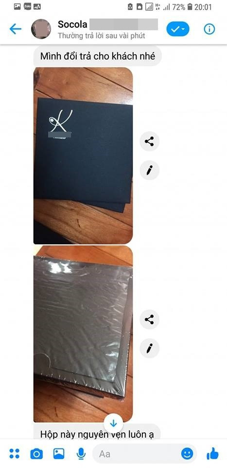 Sau khi chứng kiến toàn bộ sự việc, dân mạng cũng chỉ biết lắc đầu ngán ngẩm, nhìn cả 2 hộp đều không hề sang chảnh như hàng chuẩn thật, hộp 1 thì quá đỗi kinh dị, ai nuốt nổi mà còn đòi lấy lại để ăn.