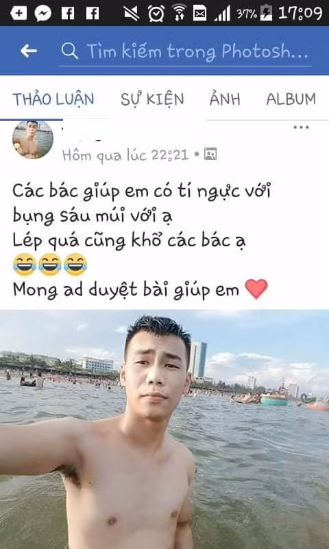 Câu nói "đừng nhờ dân mạng chỉnh ảnh" luôn đúng, đặc biệt trong trường hợp có ý định nhờ "bơm, độn" như anh chàng nhờ sửa ảnh bụng 6 múi dưới đây.