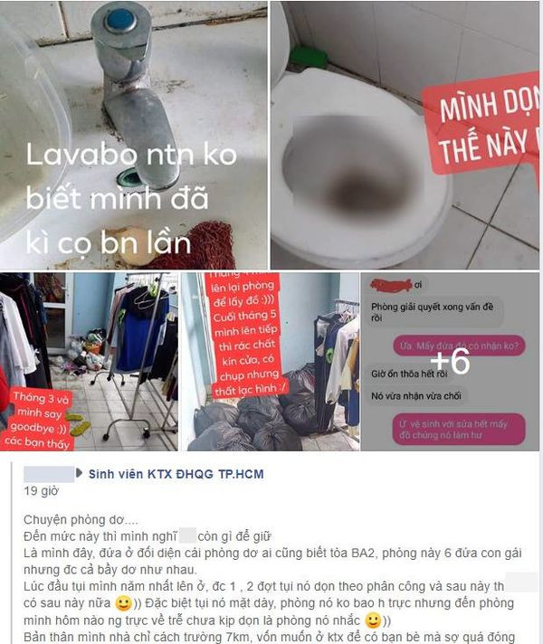 Rung minh voi phong ky tuc xa ban nhu bai rac cua nhom nu sinh