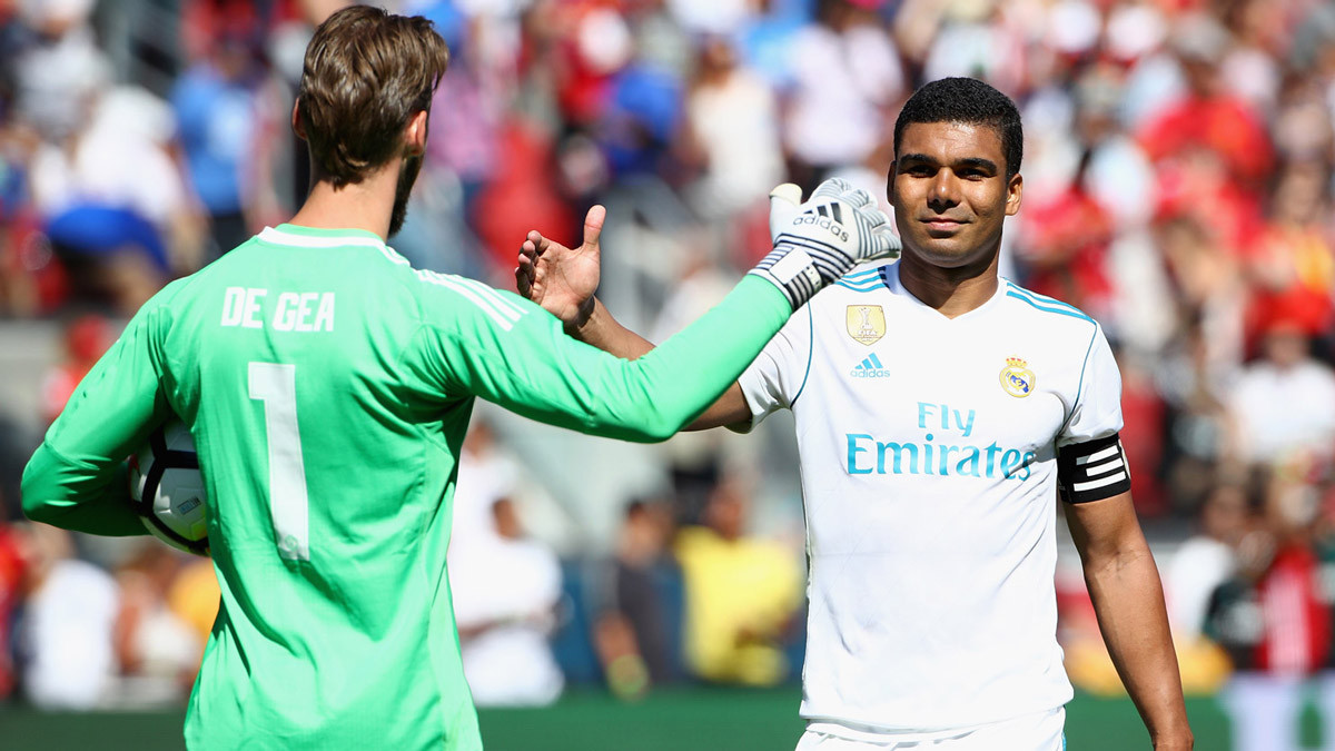 Chuyển nhượng bóng đá từ AS, M.U muốn trao đổi De Gea lấy Casemiro, tiền vệ đang thi đấu nổi bật ở sân Bernabeu. Ảnh: AS
