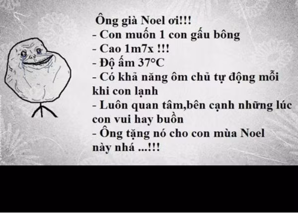 Lời nguyện cầu được dân FA chuyển đến ông già Noel đêm Giáng sinh.
