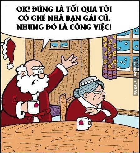 Chỉ vì nhỡ ghé thăm nhà "gấu cũ" gửi quà nên ông già Noel đã phải hứng chịu cơn thịnh nộ của bà già Noel.