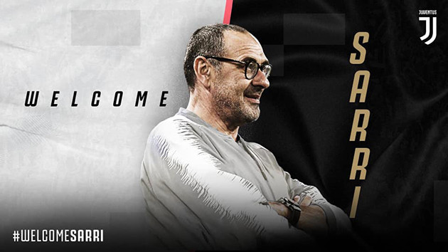Trang chủ CLB Juventus vừa thông báo Maurizio Sarri đã chính thức trở thành HLV trưởng đội bóng ở mùa giải 2019/2020.