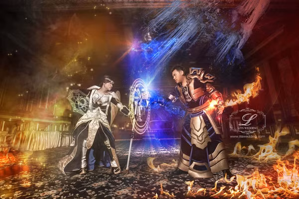 Mới đây, cư dân mạng phải "lác mắt" với bộ ảnh cưới cực độc lấy ý tưởng từ tựa game nổi tiếng thế giới là World of WarCraft.