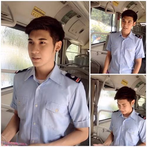 Còn với cư dân mạng Thái Lan, bất ngờ, thích thú với hình ảnh một anh chàng làm phụ tá trên xe buýt có khuôn mặt bảnh trai, làn da trắng trẻo và phong thái rất quyến rũ. Anh chàng đẹp trai trở thành nhân vật nổi bật được nhiều người tìm kiếm trên mạng xã hội.