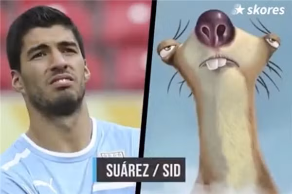 Cặp răng thỏ của ngôi sao bóng đá Luis Suarez có lẽ chính là nguồn cảm hứng để các nhà làm phim “kỷ băng hà” vẽ ra nhân vật Sid.