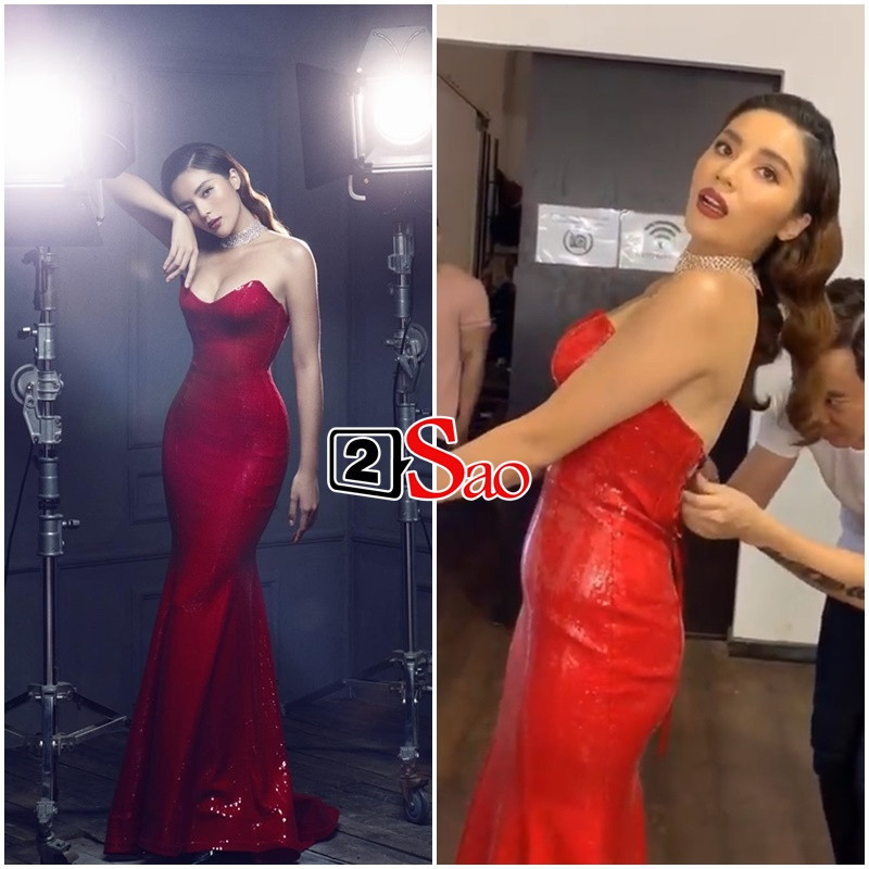 Khi diện đầm đuôi cá sexy, "người tình tin đồn" của Minh Triệu lồi hẳn ngấn mỡ, eo bánh mì.