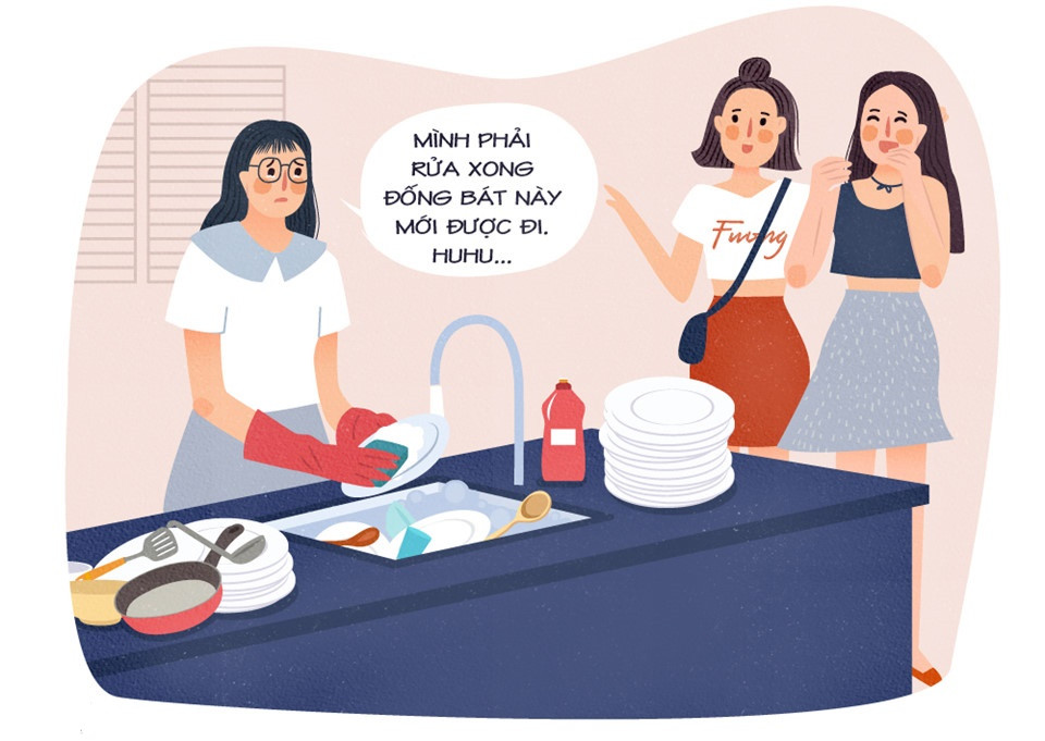Không chỉ ám ảnh dọn dẹp nhà cửa, việc rửa bát cũng trở thành cực hình với các cô gái trong những ngày đầu năm.