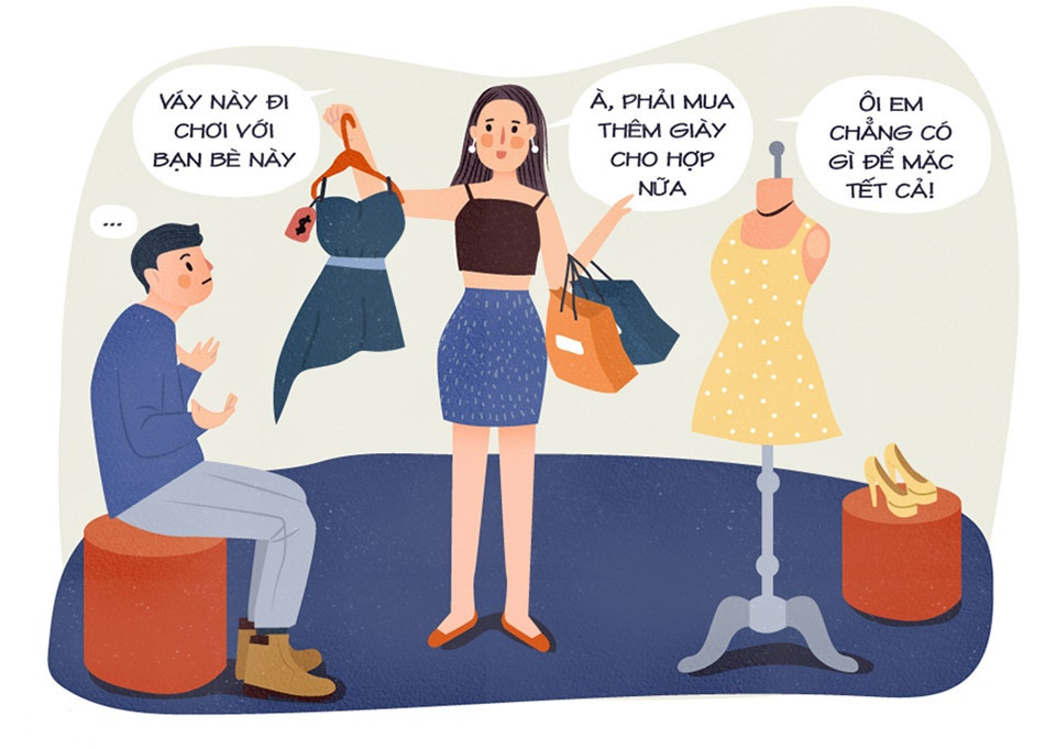 Không chỉ ăn uống, việc lựa chọn trang phục dịp Tết cũng là vấn đề đau đầu với không ít các cô gái.