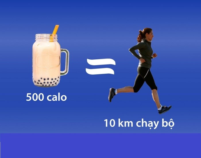 Chạy bộ 10km để tiêu hóa hết một cốc trà sữa, bạn nghĩ sao về hậu quả của việc uống thức uống này.