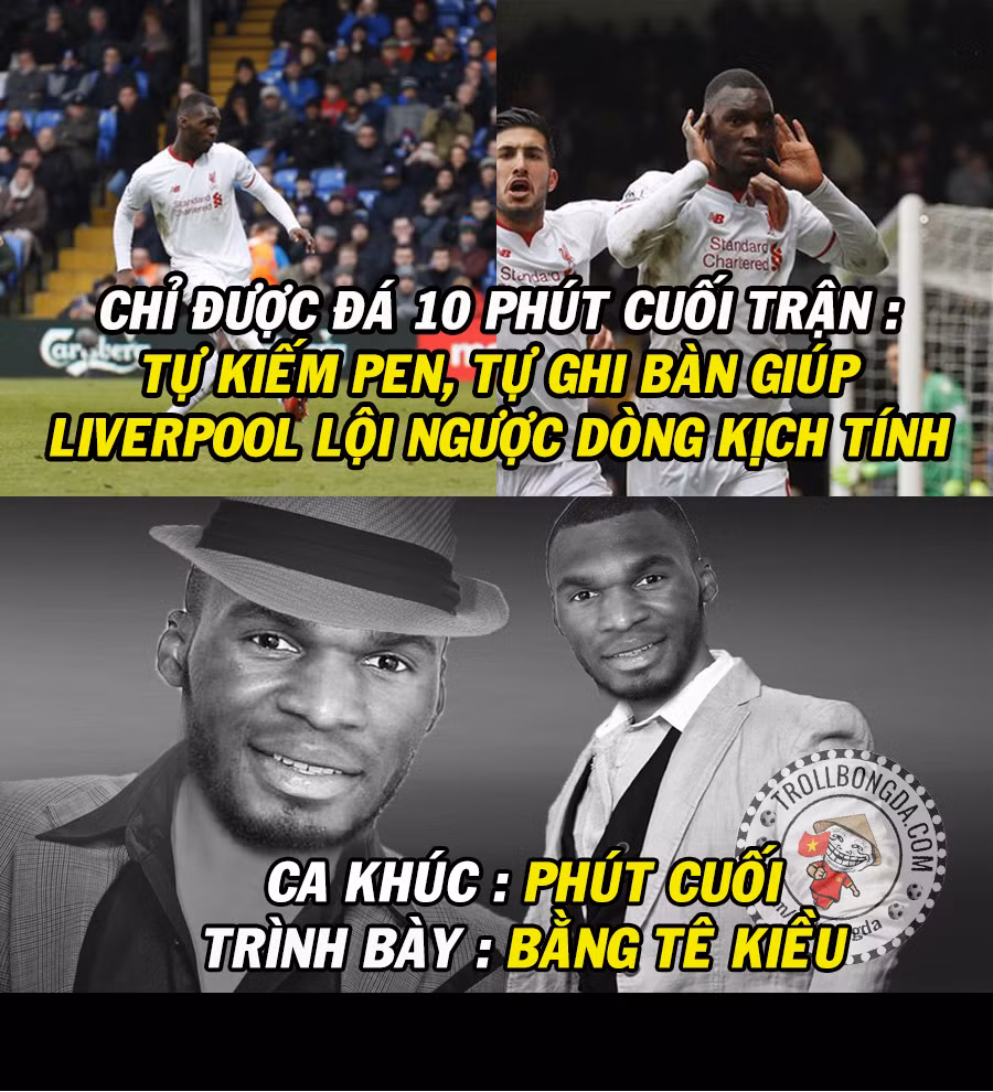Benteke là người thể hiện ca khúc phút cuối vô cùng thành công khi giúp Liverpool có chiến thắng nhọc nhằn.