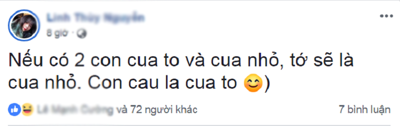 Thậm chí, từ "vỏ chuối" và "cua" thì dân mạng còn nhiệt tình chế ra nhiều câu mới với nội dung cũng ngọt ngào không kém để tán tỉnh đối phương.