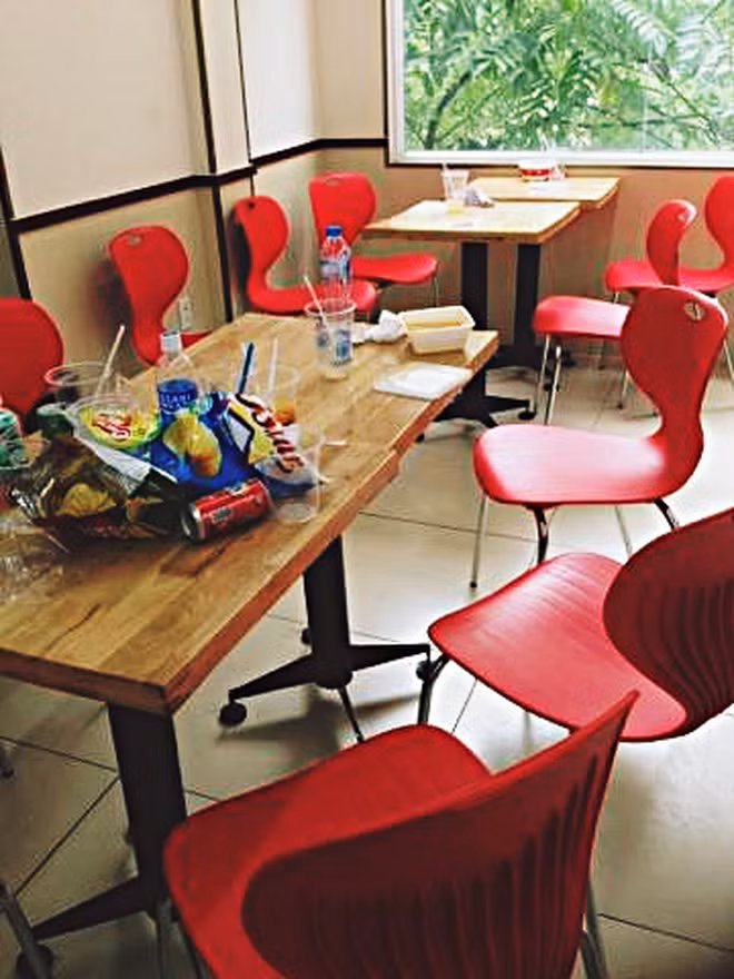 Thời gian đỉnh điểm mà sinh viên tụ tập ở các cửa hàng tiện lợi thường là buổi trưa và tối khuya.