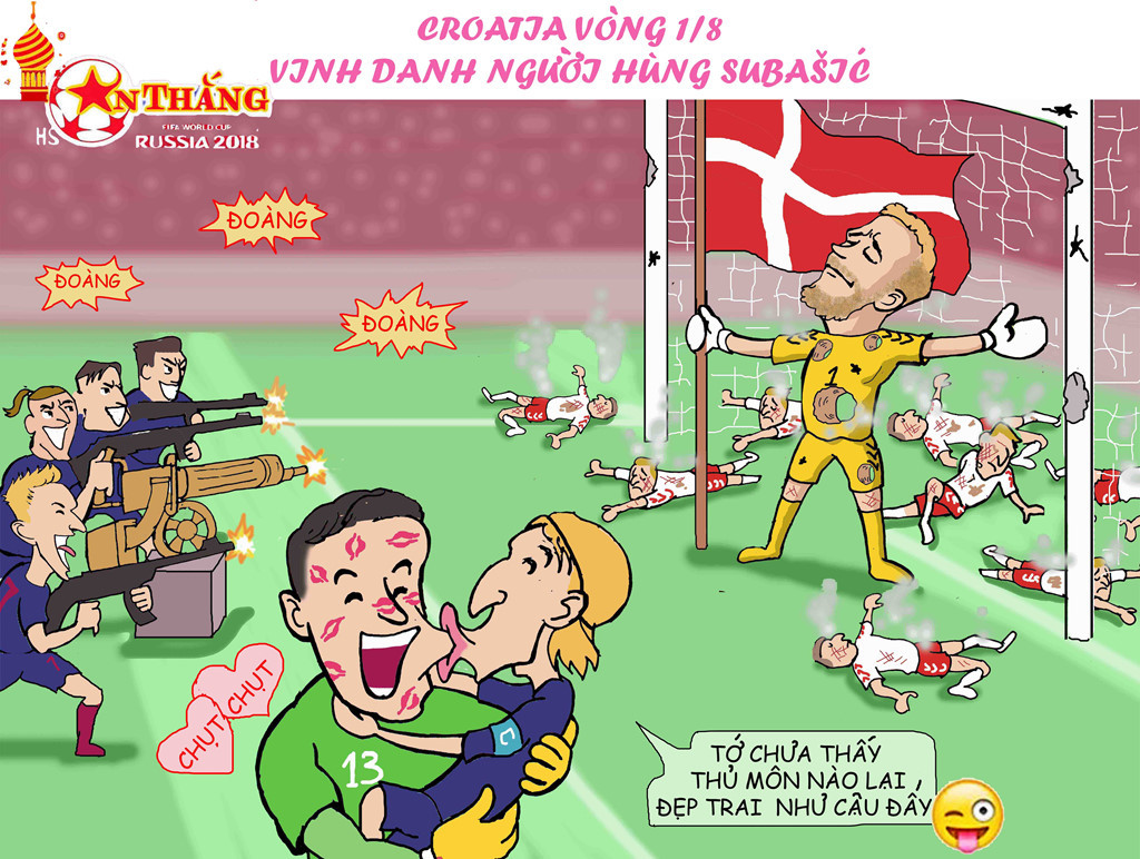 Trái ngược với hành trình như mơ ở vòng bảng World Cup 2018, Croatia bước vào vòng loại trực tiếp khá chật vật khi họ phải dùng đến loạt luân lưu để tiễn những "chú lính chì" Đan Mạch về nước.