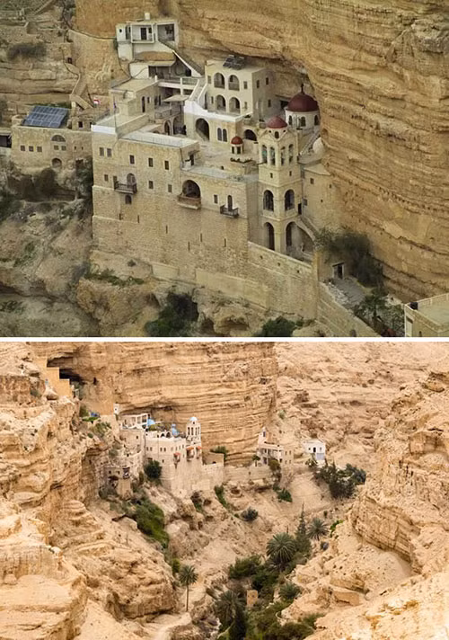 Tu viện St George là một công trình phức hợp được xây dựng trên một vách đá thuộc Judaean. Đây là điểm thăm quan nổi bật nhất tại Holy Land với những tòa nhà được gọt đẽo từ những khối đá cùng một khuôn viên xanh tươi tốt giữa sa mạc khô cằn. Nhiều thế kỉ qua, tu viện St George là nơi dừng chân của rất đông các tăng sĩ và ẩn sĩ trên khắp thế giới.