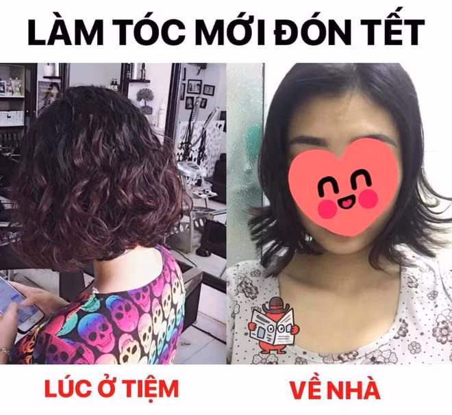 Nhìn gái Hàn uốn tóc xoăn đẹp mê li, ai mà chẳng ham. Nhưng để mà nói ấy mà, đây là một quyết định hên xui chứ không phải 100% các ca làm tóc dịp Tết đều thành công.