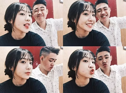 Sau những ánh mắt đầu tiên, họ đã bắt được nhịp của nhau, sau đó Tiến Phúc đã lên mạng xã hội, lần mò ra trang cá nhân của cô lùn Bảo Ngọc là lân la kết bạn.