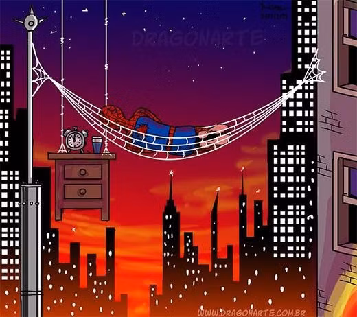 Cách ngủ hết sức bá đạo của người Nhện.