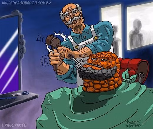 Khi người đá đi cạo râu.