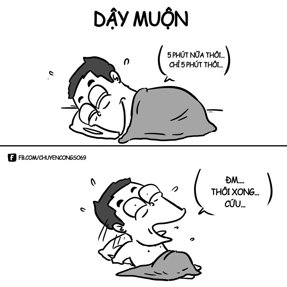Ngủ cố là lý do khiến nhiều dân văn phòng đi làm muộn. Chỉ ngủ cố thêm thôi thôi xong mở mắt dậy thành muộn.
