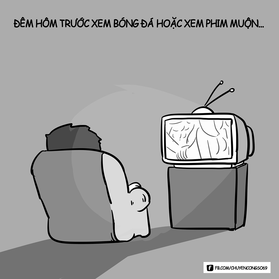 Xem phim quá muộn, ngủ muộn hay xem bóng đá muộn khiến dân văn phòng đi làm muộn.