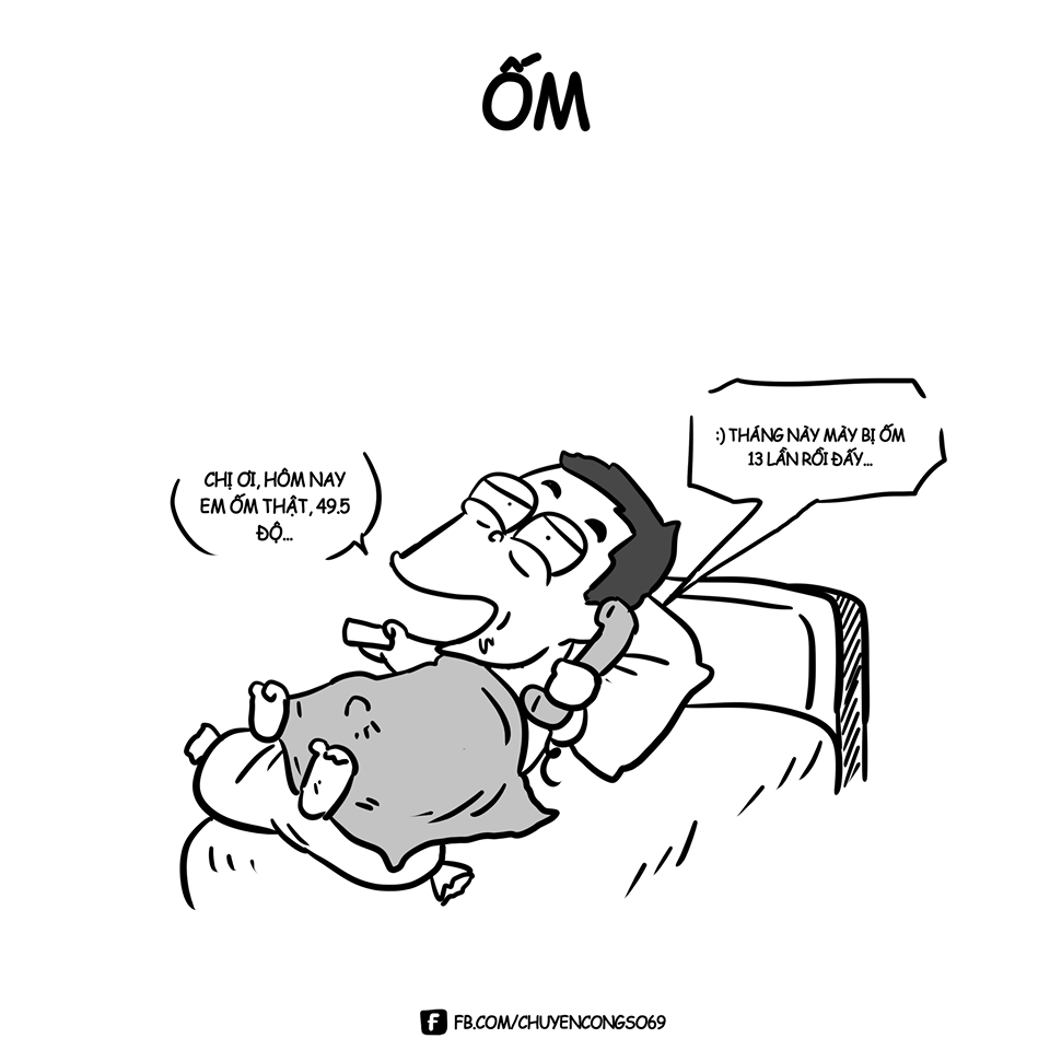 Lý do ốm tới 49.5 độ và đây là lần thứ 13 trong tháng ốm của 1 nhân viên văn phòng.