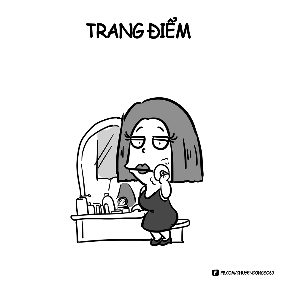 Với các cô nàng, việc trang điểm là lý do quá hợp lý cho việc đi làm muộn.