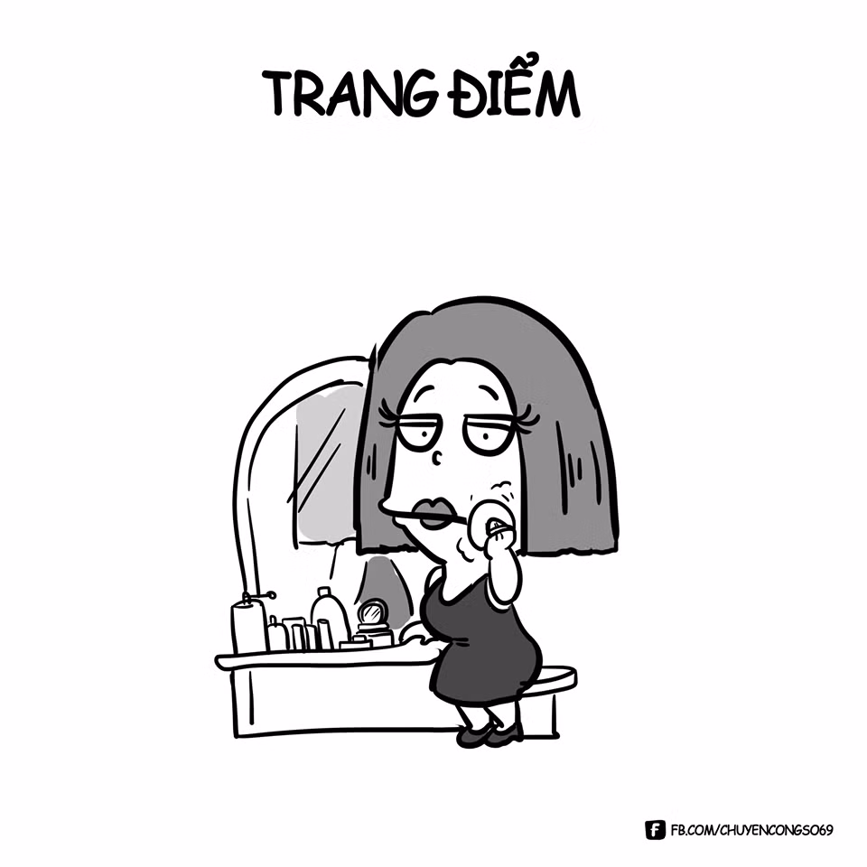 Với các cô nàng, việc trang điểm là lý do quá hợp lý cho việc đi làm muộn.