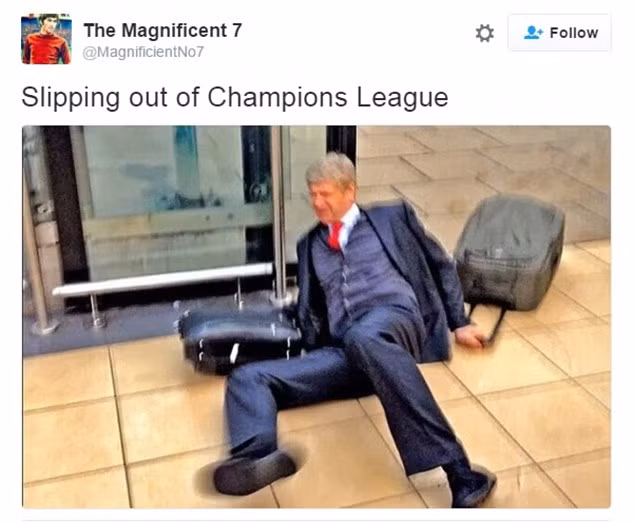 HLV Wenger cũng từng là nạn nhân của những sự cố ngoài ý muốn.