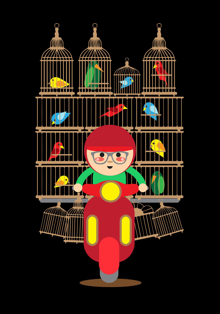 Cũng có thể đó là hình ảnh của những người bán bóng dạo quanh các công viên, khu vực sầm uất. Hay như thứ đặc trưng của đường phố Sài Gòn là xe bán cá cảnh đựng trong những chiếc bịch nylon.