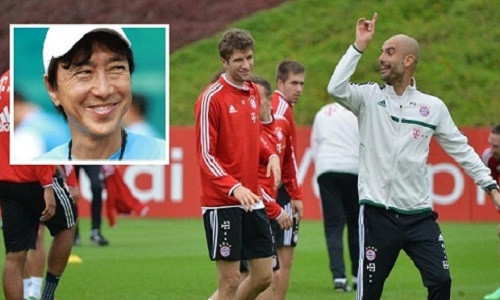 HLV Miura hoc “mot” bai tap cua Pep Guardiola tai Qatar