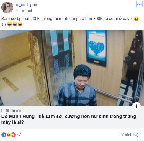 Còn nickname H.M.T thì cho biết: "Mức phạt chưa đủ răn đe so với những gì nạn nhân phải hứng chịu. Điều này cũng không đủ ngăn chặn kẻ đồi bại tái phạm. Do đó, để quấy rối tình dục không còn là vấn nạn của xã hội, pháp luật cần phải nâng mức phạt và điều chỉnh khắt khe, cụ thể hơn các quy định, chế tài xử lý hành vi này. Bên cạnh đó, cũng tẩy chay luôn lão biến thái đội lốt sang chảnh - Đỗ Mạnh Hùng".