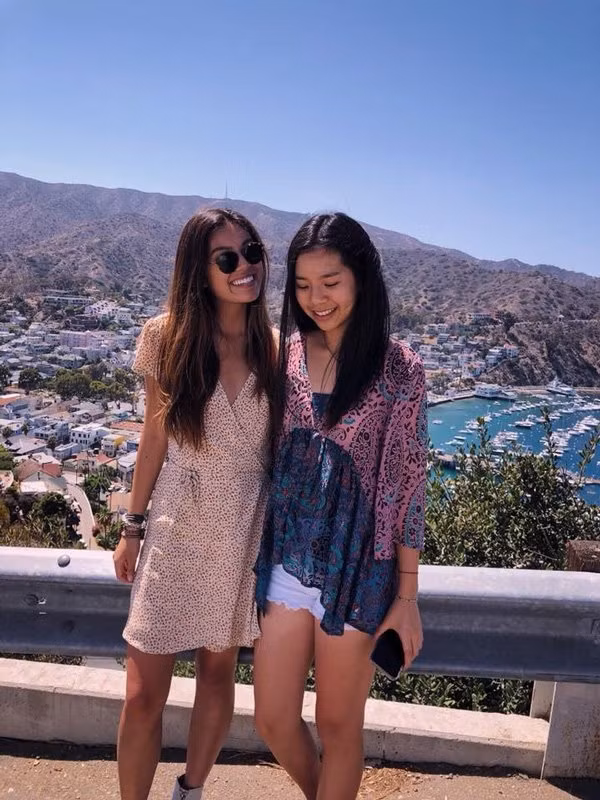 Cả hai đều có chiều cao vượt trội cùng vóc dáng thanh mảnh. Hai cô con gái của Hồng Đào đều sở hữu vẻ ngoài khỏe khỏe cá tính và xinh đẹp. Mặc dù có bố mẹ đều là người Việt Nam nhưng từ khi sinh ra và lớn lên đều ở nước ngoài nên cả hai mang những nét đẹp phóng khoáng như làn da nâu giòn và khuôn miệng cười rộng rạng ngời cũng như phong cách thời trang cuốn hút. Cô con gái lớn của Hồng Đào tên là Vicky Võ, tên tiếng Việt là Võ Phương Vân. Cô nàng sinh năm 1996 và vừa tốt nghiệp trường đại học Santa Barbara của Mỹ. Sau khi tốt nghiệp thì Vicky đi làm xa và thỉnh thoảng mới về thăm nhà.