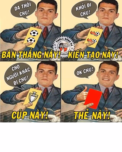 Từ chối mọi lì xì đầu xuân, Granit Xhaka chỉ muốn nhận thẻ đỏ.