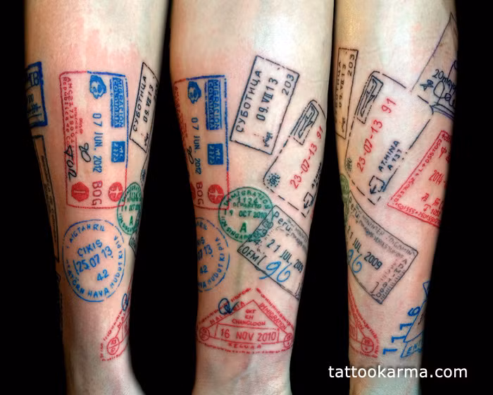 Một cánh tay với đầy những dấu xuất nhập cảnh từng được dân mạng khá thích thú.