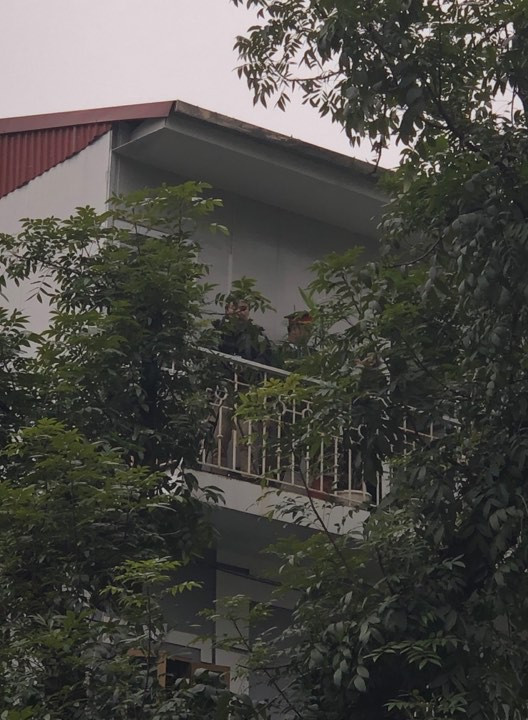 Một phóng viên Nhật Bản đã xin phép lên nhà dân để tác nghiệp nhưng do không đảm bảo an ninh nên đã bị lực lượng chức năng yêu cầu xuống.