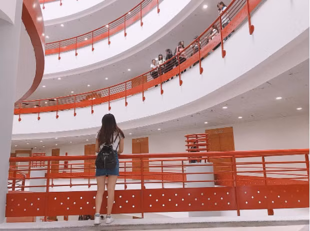 Hệ thống lọc nước khổng lồ, hệ thống điều hòa tổng công suất cực khủng, các giảng đường lung linh, hệ thống thang máy tốc độ vừa phải, các hệ thống máy phát điện, máy bơm nước đã được chạy thử, vườn thượng uyển tầng thượng là những thông tin khiến "tòa nhà thế kỷ" của trường ĐH Kinh tế Quốc dân trở thành điểm thu hút nhiều người.