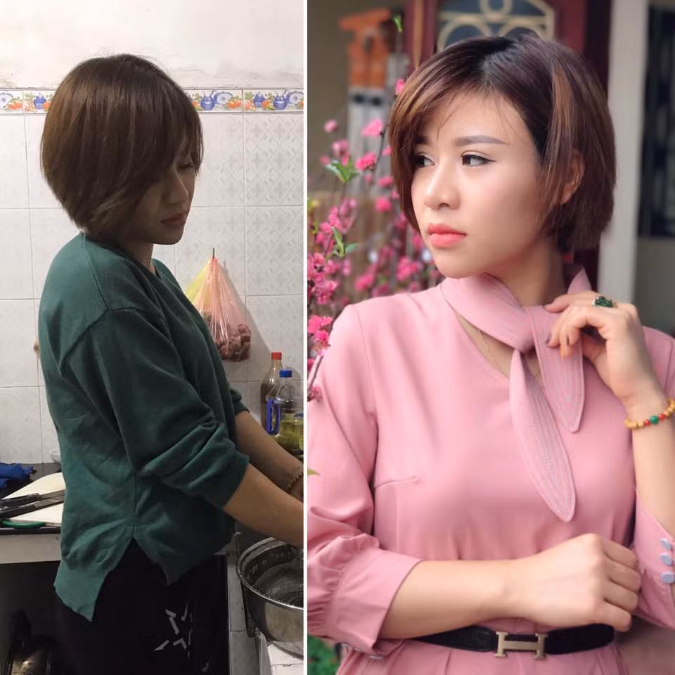 Cứ ra đường, chải chuốt, trang điểm tí là con gái sẽ khác ngay. Chẳng ai nhận ra họ khi được so sánh ở hai trạng thái.