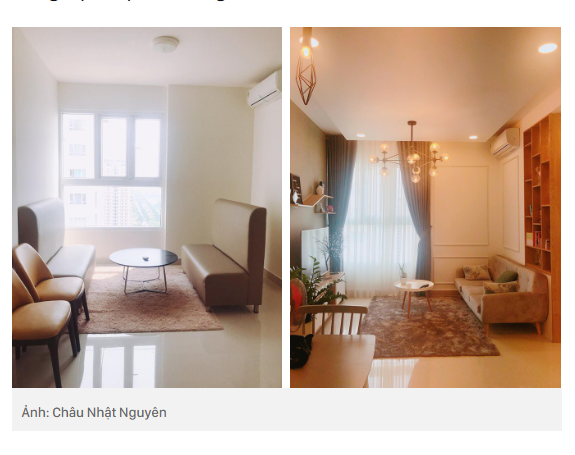 Căn phòng khách đơn giản chỉ trong nháy mắt đã trở thành sang chảnh chỉ với đèn chùm và tủ kệ sách.