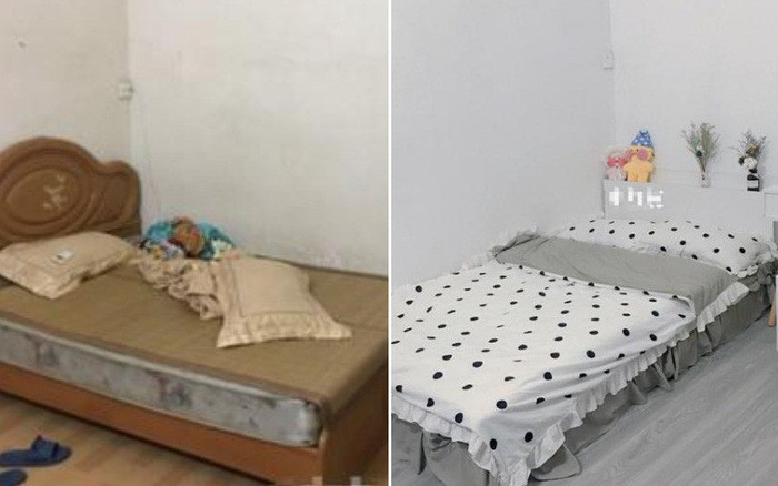 Phòng trọ 15m2 ẩm mốc ban đầu đã được cô gái khéo tay hô biến thành không gian sống xinh xắn như homestay.