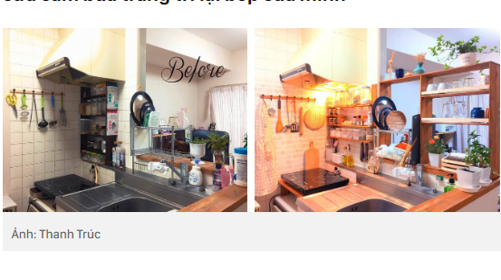 Chỉ với chút đèn, căn bếp nhỏ đã trở nên lung linh hơn rất nhiều.