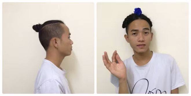 Theo ý kiến của nhiều dân mạng, con trai để tóc dài khó chịu nhất là mùa hè, lúc này sự nóng bức khiến các chàng chỉ muốn "giải phóng cái đầu" bằng cách ra hàng cạo trọc. Tuy nhiên, bỏ qua tất cả Tùng vẫn kiên quyết trung thành với mái tóc này đến cùng.