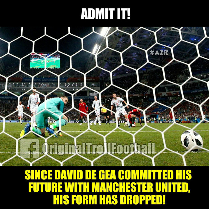 Nhiều người đùa nhau rằng, sau khi được MU gia hạn hợp đồng lên 5 năm và đây là cách ăn mừng của De Gea.