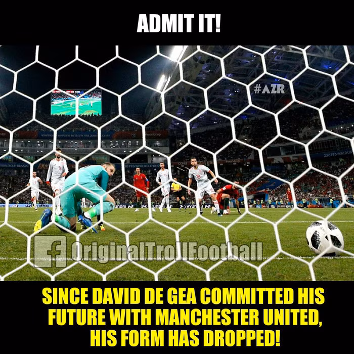 Nhiều người đùa nhau rằng, sau khi được MU gia hạn hợp đồng lên 5 năm và đây là cách ăn mừng của De Gea.