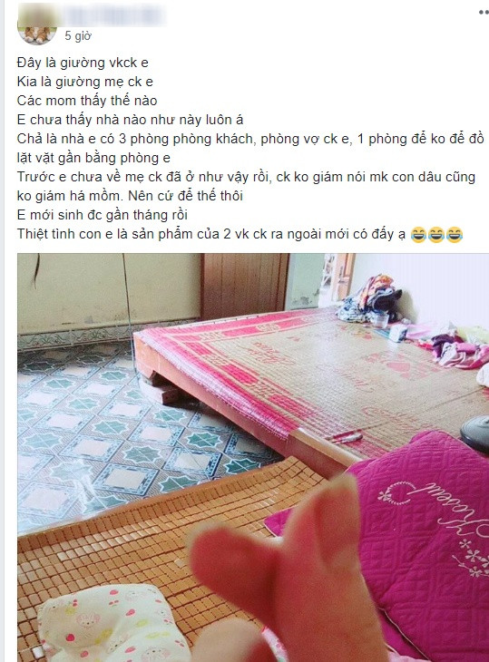 Vợ chồng son phải "nhịn yêu" vì giường của mẹ chồng kê sát cạnh