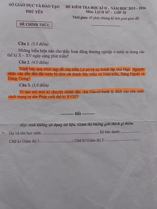 Vu dap an “lech” de thi o Phu Yen: So GDDT noi gi?